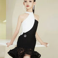 2025 Fashion Kids Professional Latin Dance Dresses for Girls Halter Latin Dance Performance Dress Samba Salsa Rumba Dance Wear