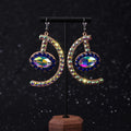 Adult  Belly Dance Earring Manual Diamond-Studded Eardrop Female Rhinestone Matching Exquisite Performance Accessories