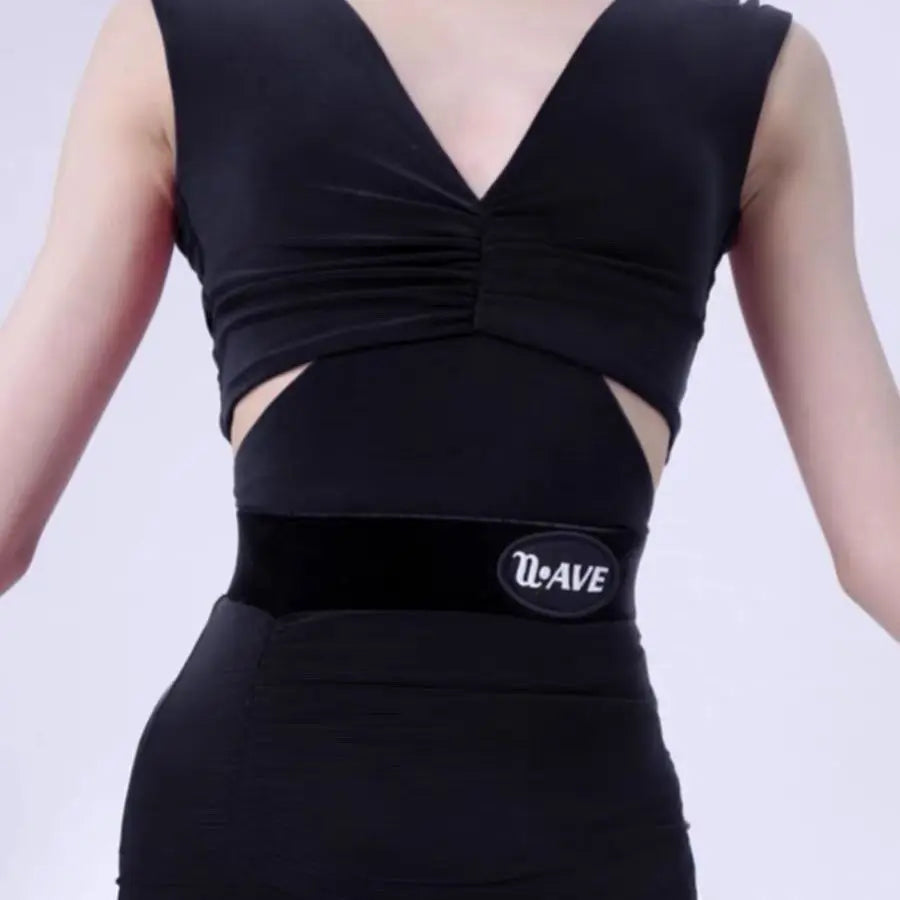 Child Latin Dance Dress for Girls Black Sleeveless Skirt Profession Cha-cha Samba Rumba Training 2025 Summer Performance Dress