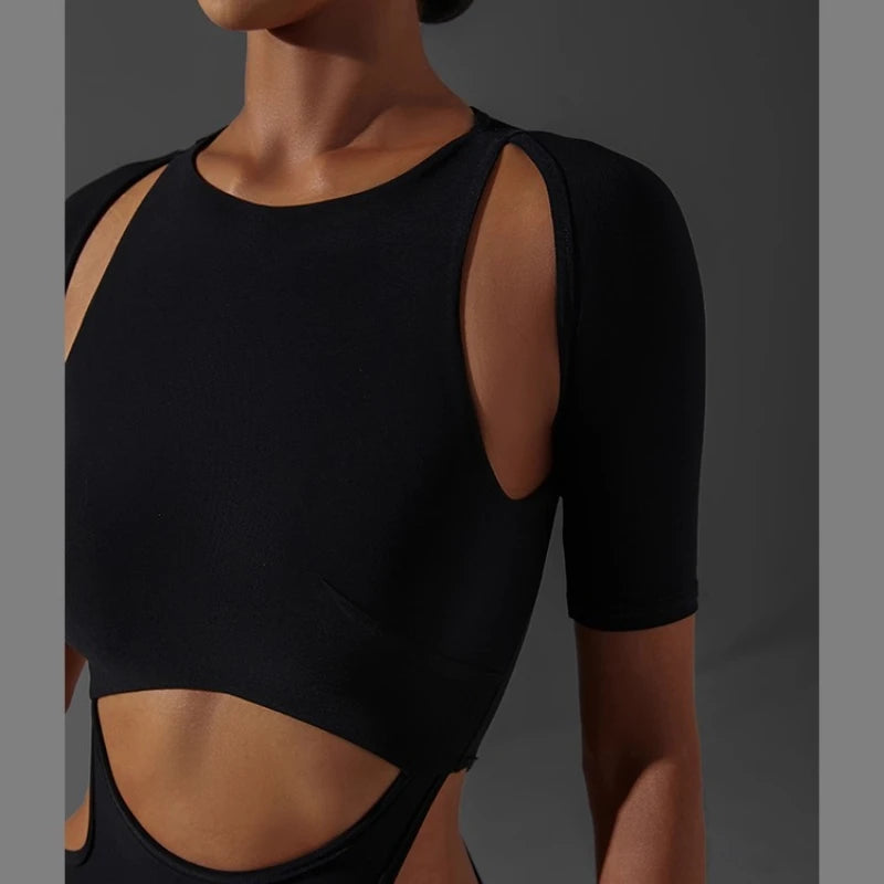 New Women Latin Dance Leotard Black Hollow Out Top Tassel Skirt Suit National Standard Dance Cha-cha Samba Training Set Costume