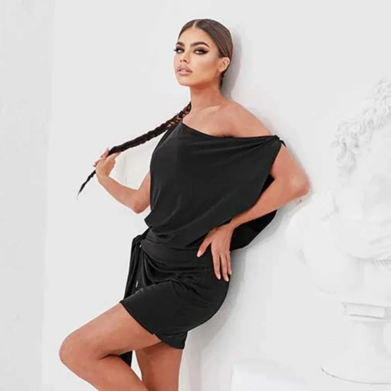 Summer Sleeveless Latin Dress Women Ballroom Dance Competition Dresses Practice Clothes Sloping Shoulder Lace Latin Dance Dress